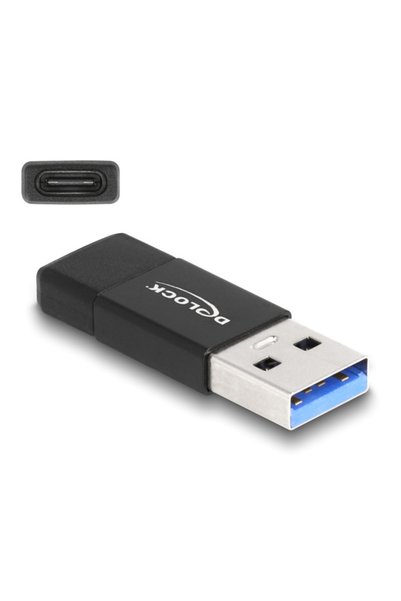 DELOCK Προσαρμογέας USB 3.2 Gen 2 σε USB-C 60001, 10Gbps, μαύρο