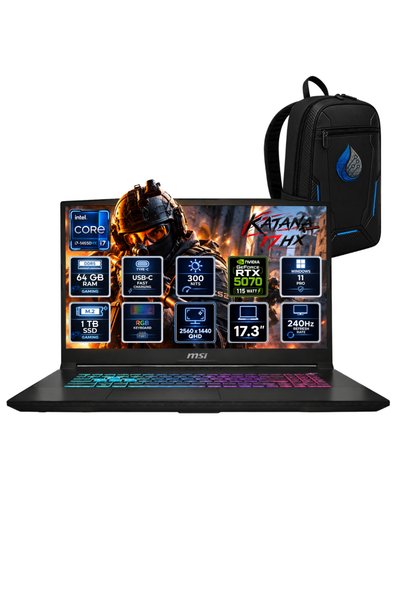 MSI Katana 17 HX i7-14650HX 64 GB DDR5 1 TB SSD RTX 5070 8 GB 17.3'' QHD 240H...