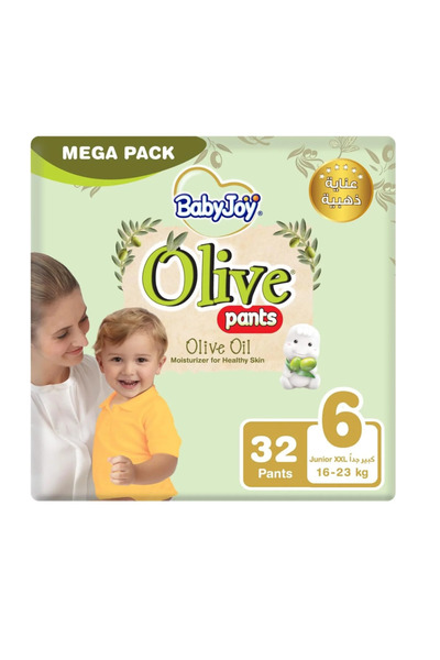 BabyJoy بنطلون زيت الزيتون، مقاس 6، جونيور إكس إكس إل، 16-23 كجم، عبوة كبيرة،...