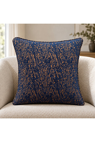 Fabricland Peru-101 Abstract Patterned Linen Cushion Cover 43X43 cm Decorativ...