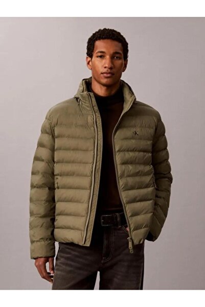 Calvin Klein LS NYLON LT WT HOODED FZ PUFFER