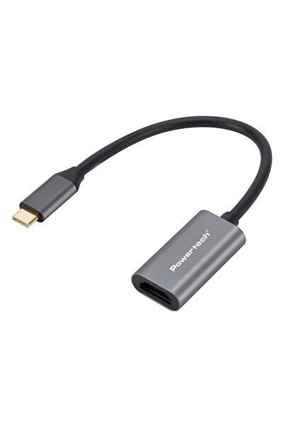 POWERTECH Προσαρμογέας USB-C σε HDMI CAB-UC086, 4K/60Hz, γκρι