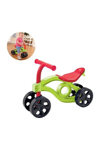 OEM Bicicletă de Echilibru pentru Preșcolari, 4 Roți, Cadru Verde Lime și Det...