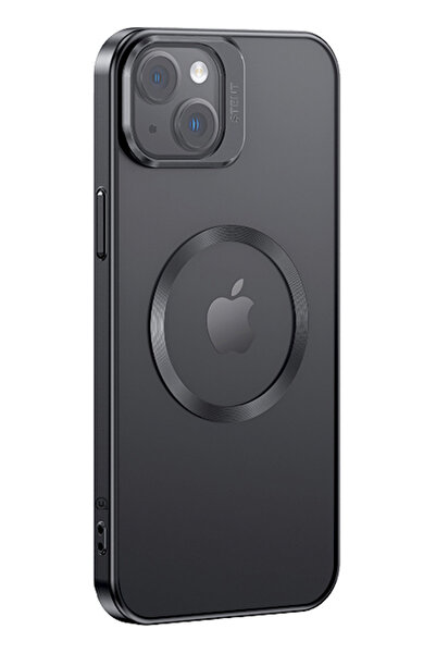 Usams Geying US-BH856 θήκη για iPhone 15 Plus, διαφανής/μαύρη