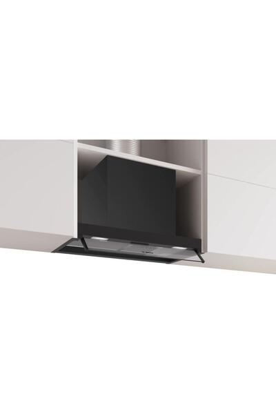 Bosch DBB65CC60 Serie 4 Tam entegre davlumbaz Cam dekor, Düz siyah