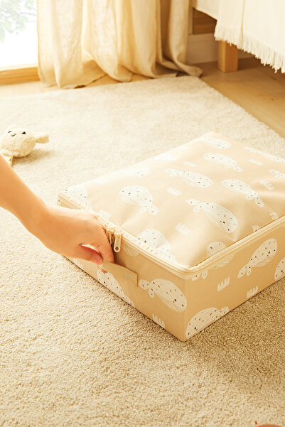 Ocean Home Textile Children's Room Cute Whale Under-Bed Luggage Organizer Box with Support 31X38X12