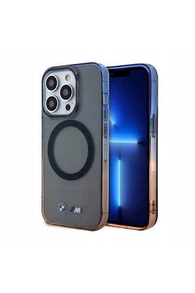 BMW Husă pentru iPhone 14 Pro 6.1 pentru MagSafe, tip bumper cu gradient, cu ...