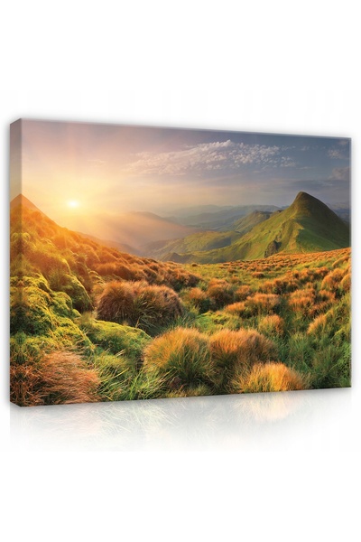 Wallarena Tablou cu peisajul MOUNTAIN NATURA pe perete 100x70