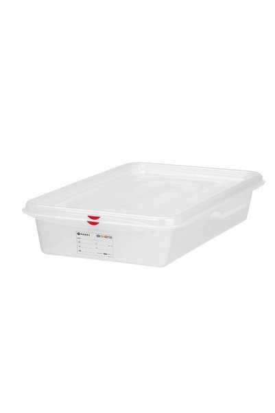 HENDI Recipient GN 1/2 din polipropilenă, 12,5 L, transparent, 325 x 265 x 20...