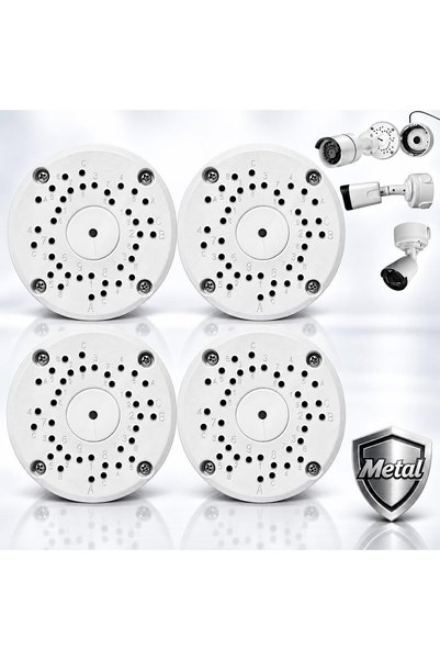 Generic Metal CCTV Camera Junction Box 4-Pack, Round Security Camera Mounting...