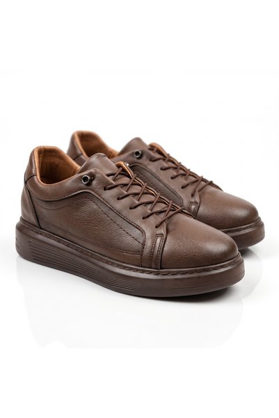 Verla Men's Leather Classic Sports Casual Poly Orthopedic Sole Shoes