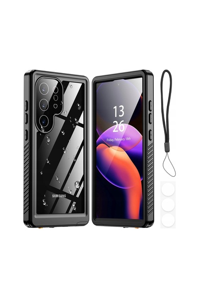 ALOGY Husă pentru Samsung Galaxy S24 Ultra, tip armură 360, impermeabilă IP68, A