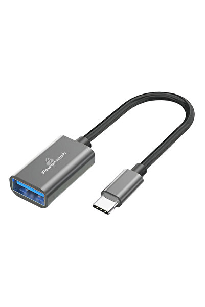 POWERTECH Προσαρμογέας USB-C σε USB 3.0 PTR-0146, 10 Gbps, γκρι