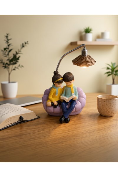 Generic Brand Double Figured Decorative Night Lamp 264 Tl