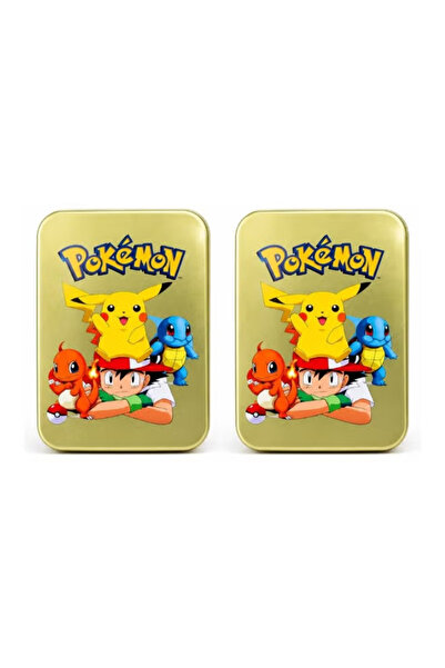 Generic Pack of 2. Pokémon Pikachu Metal Storage Tin Box with Lid – Rectangul...