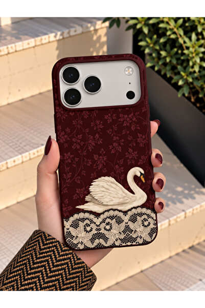 OVADA İphone 17 Pro Max / 18 Pro Max Uyumlu Desenli Silikon Telefon Kılıfı