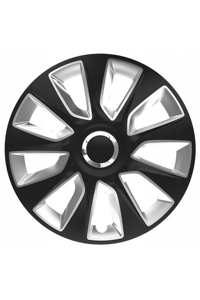 Versaco 4x Capac 15 inch universal STRATOS RC BIC Negru-Argintiu
