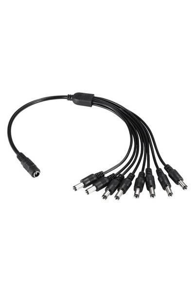 Folksafe Διακλαδωτής DC1F8M, 1 θηλυκό σε 8 αρσενικά, 5.5x2.1mm, 4 τεμάχια