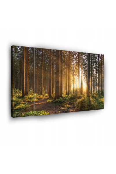 Wallarena ARTĂ MURALĂ: VIZUENARE NATURALĂ PE PÂNZĂ, 5 PIESE, PENTRU DORMITOR ...