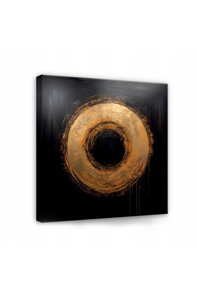 Wallarena TABLOU ABSTRACT NEGRU AURIU, ARTĂ DE PERETE PE PÂNZĂ, STIL LOFT, PE...