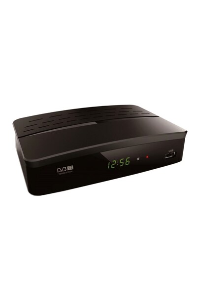 POWERTECH ψηφιακός δέκτης MPEG4 PT-370, DVB-T2, SCART & HDMI, έλεγχος προγραμ...