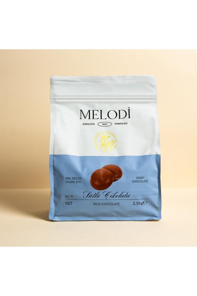 Melodi Çikolata %35 Sütlü Pul Çikolata 2,5kg