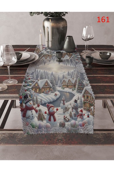 YILMAZHOME Tablecloth - Velvet Fabric Digital Printed Ranır Tablecloth