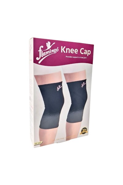 Flamingo Knee Cap Medium (Black) 1P