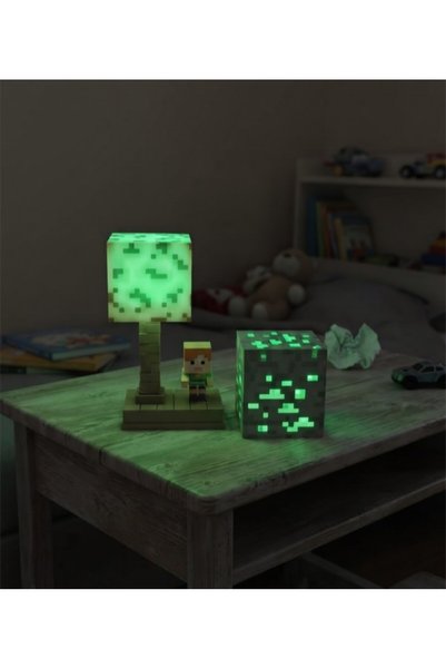 lstri 2 Li Set Küp Minecraft LED Gece Lambası Çocuklar ve Oyuncular İçin Masa Lambası | 5 Aydınlatma Modlu Şarj Edilebilir LED Oyun Gece Minecraft Blok Gece Lambası -LED Lamba Işığı