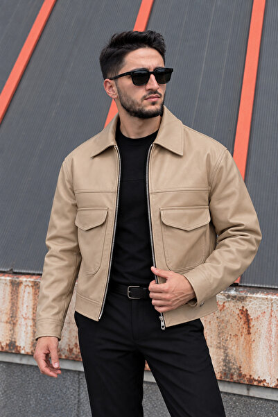 inpool Oversized Fit, Zipper Closure, Double Pocket Flap, Short, Seasonal, Sh...