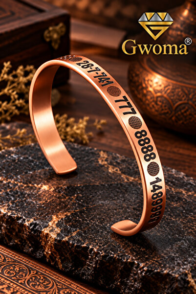 GWOMA Men's Women's Copper Bracelet - Pure Copper Bracelet Indelible Angel Nu...