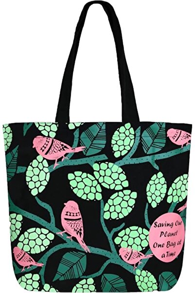 Eco Right Aesthetic Canvas Tote Bag for Women - Large, Reusable, Zippered Tot...