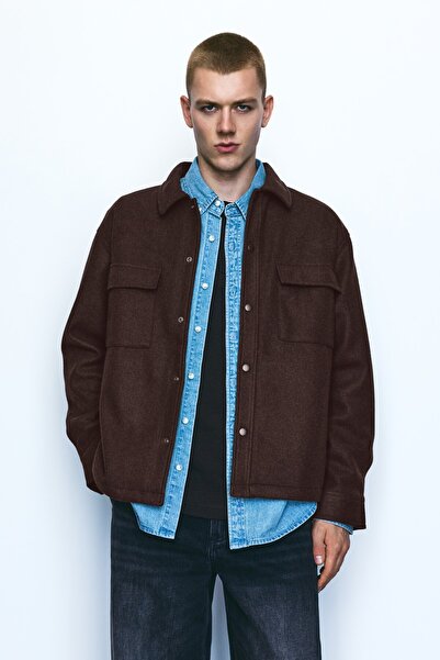 Pull & Bear Uzun kollu gömlek ceket