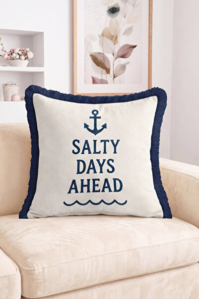 Realhomes Salty Days Ahead Written Anchor Figured Marine Themed Decorative Fr...