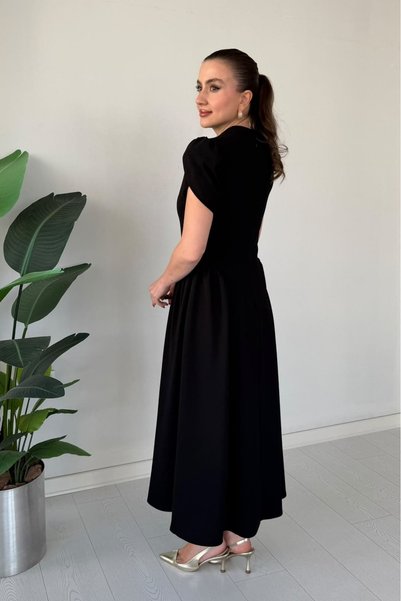 MaziButik فستان صيني من قماش الكريب