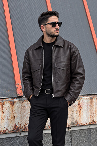 inpool Oversized Fit, Zipper Closure, Double Pocket Flap, Short, Seasonal, Sh...