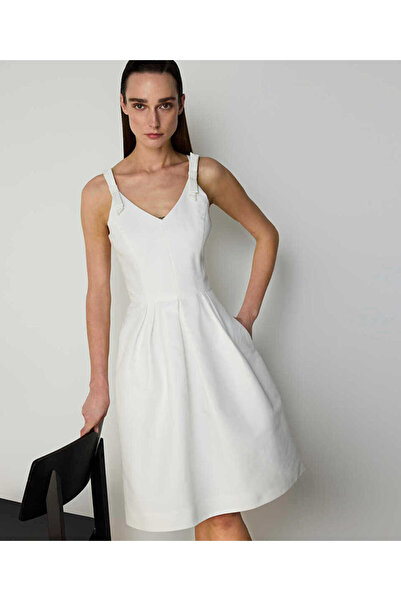 Machka PİLELİ POPLİN ELBİSE