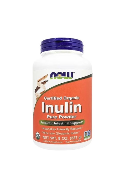 Now Foods Organic Inulin Prebiotic Pure Powder 8 oz Fiber from Chicory Root f...