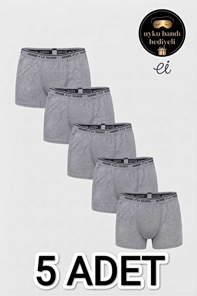 Seher Yıldızı 5-Piece Cotton Lycra Men's Boxer Set - Special Production with ...