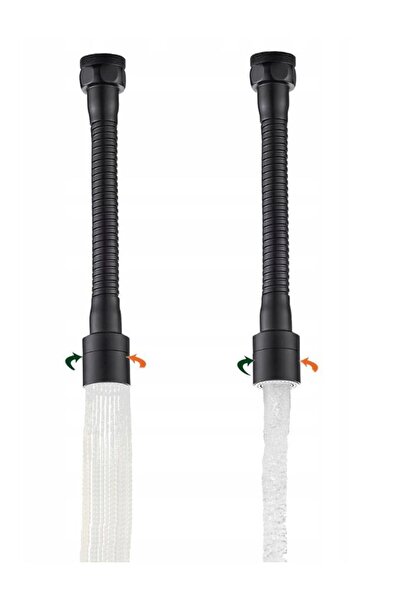 Kuchinox Aerator perlator pentru robinet, cu extensie flexibilă, negru mat, 2 funcții de reglare a jetului de apă, CPW 77kD