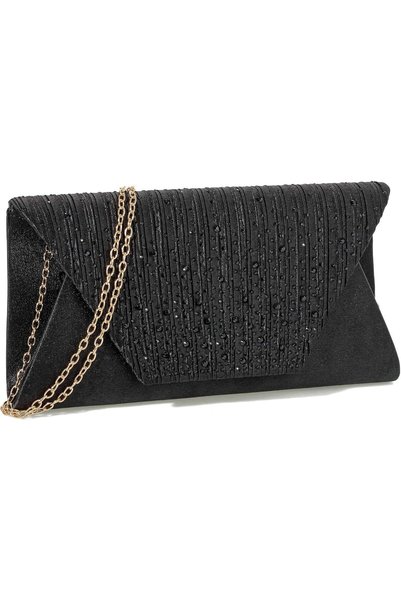 mihawk Faux Suede Clutch Bag Elegant Metal Binding Evening Purses and Handbag...