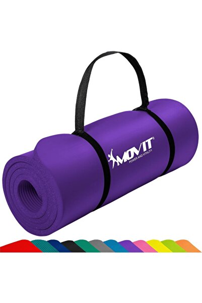 MOVIT Saltea de yoga cu grosimea de 10/15 mm 190 x 100 x 1,5 cm / Violet