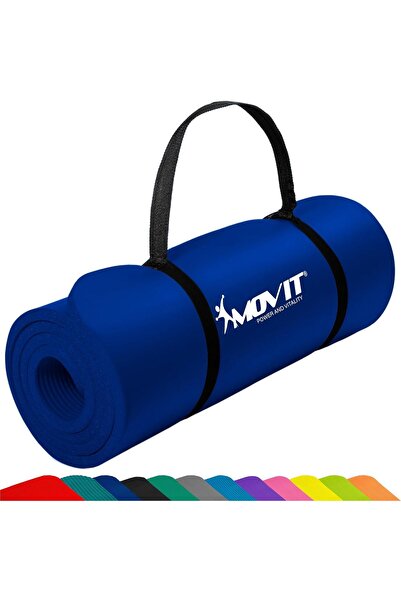 MOVIT Saltea de yoga cu grosimea de 10/15 mm 190 x 100 x 1,5 cm / Albastru