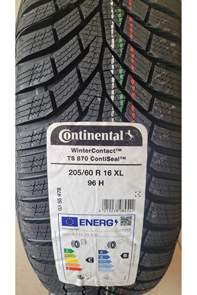 Continental 205/60R16 Conti Winter TS870 96H XL SEAL(JELLİ) Set Olarak (4 ADE...
