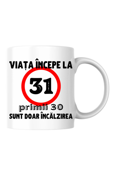 INOVATIX Personalized Can - Life Begins at 31, White, 330 ml