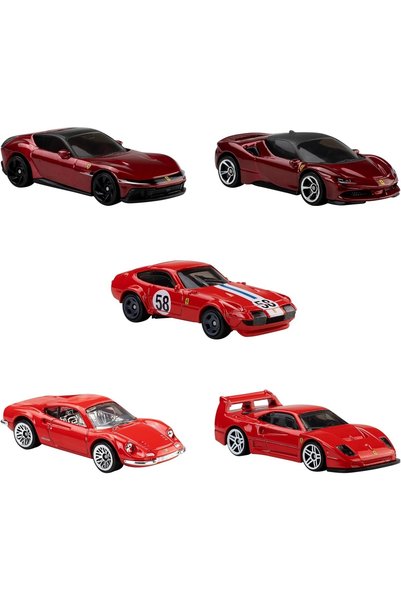 HOT WHEELS 5'li Ferrari Araba Seti JLN12