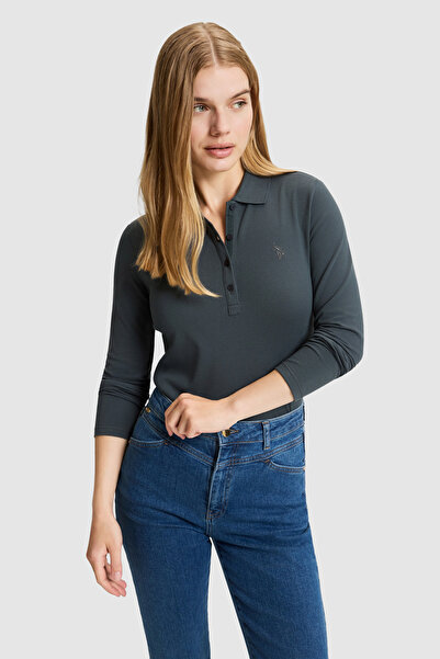 U.S. Polo Assn. Women's Gray Basic Sweatshirt 50326760-Vr076