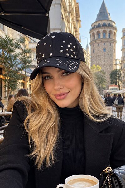 FELLMENS Black Star Pattern Trocley Cap Women's Hat