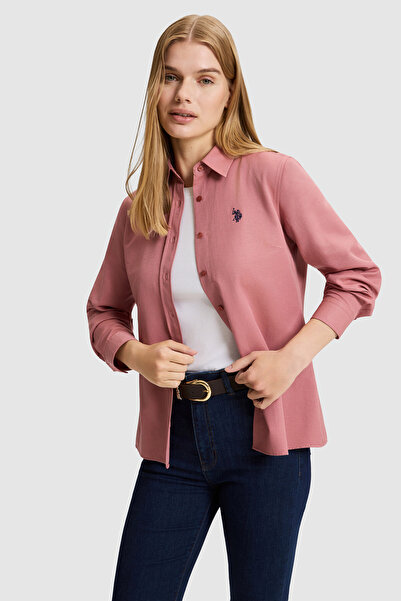 U.S. Polo Assn. Kadın Orkide Uzun Kollu Basic Gömlek 50324791-VR221