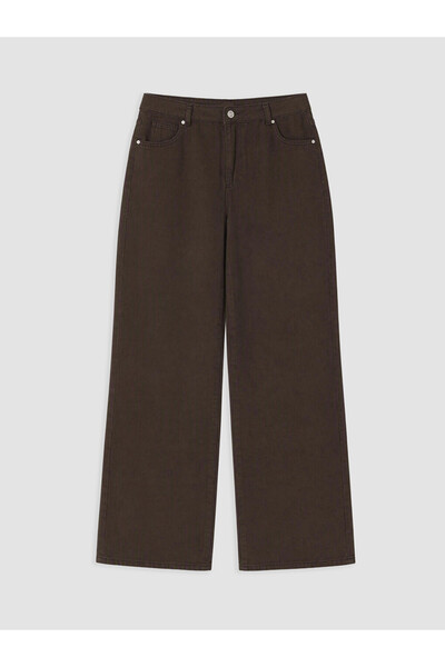 LC Waikiki Rmz Gi̇yi̇m Farki̇lya Wide Leg Jeans with Pockets